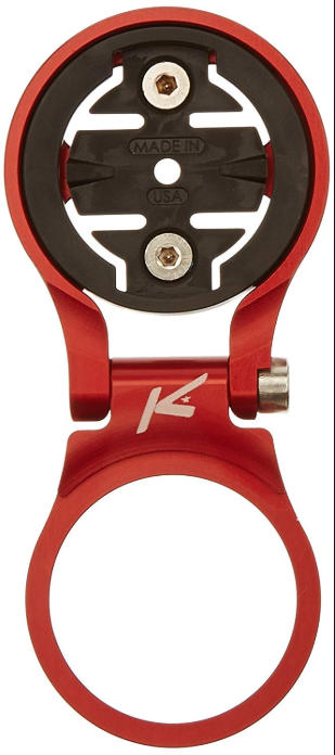 K-Edge Steerer Tube Mount For Garmin - Adjustable Black Aluminum Computer Mount