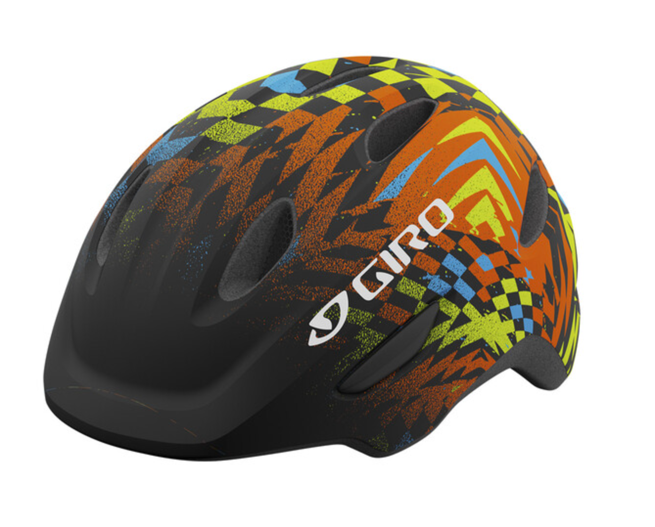 Giro Scamp Helmet Youth S Matte Black Check Fade