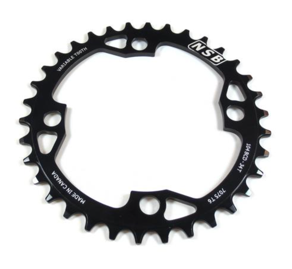 NSB Variable Tooth Chainring 4 Bolt 104 BCD