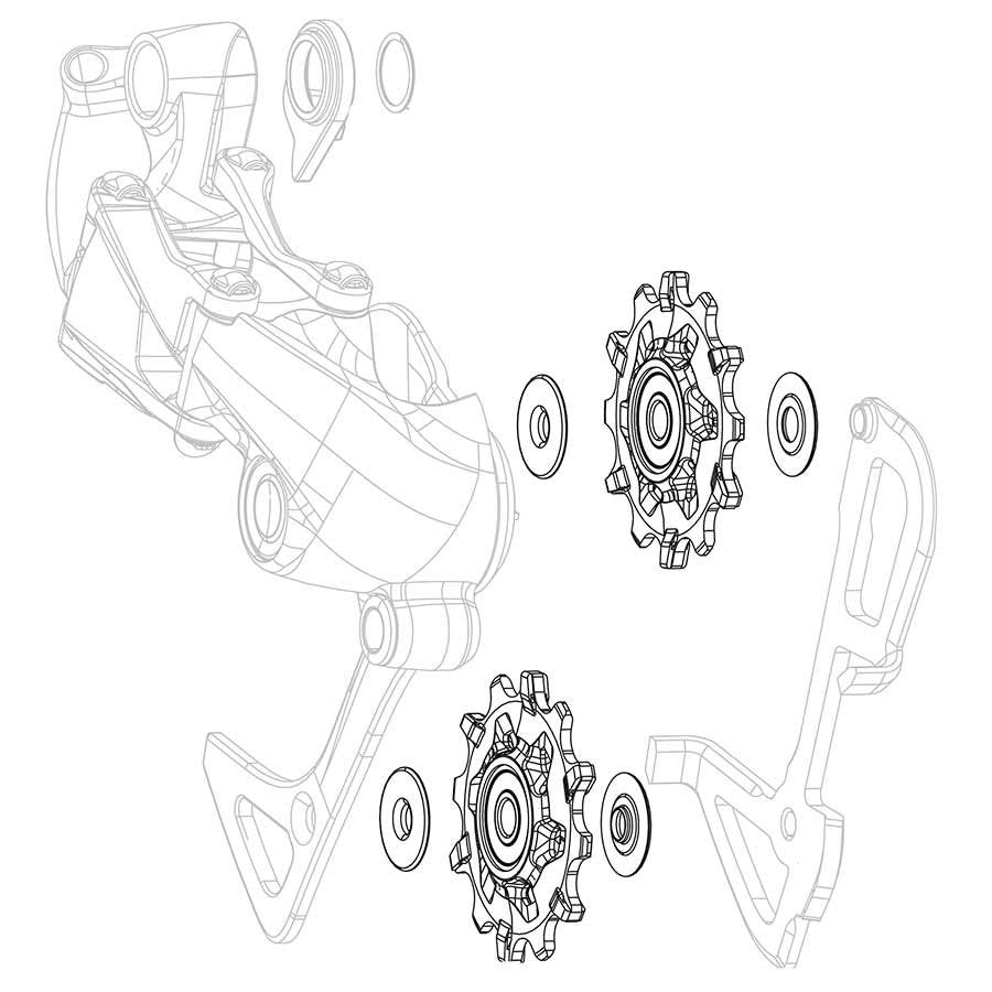 SRAM X01/DH X-Sync Derailleur Pulley Set