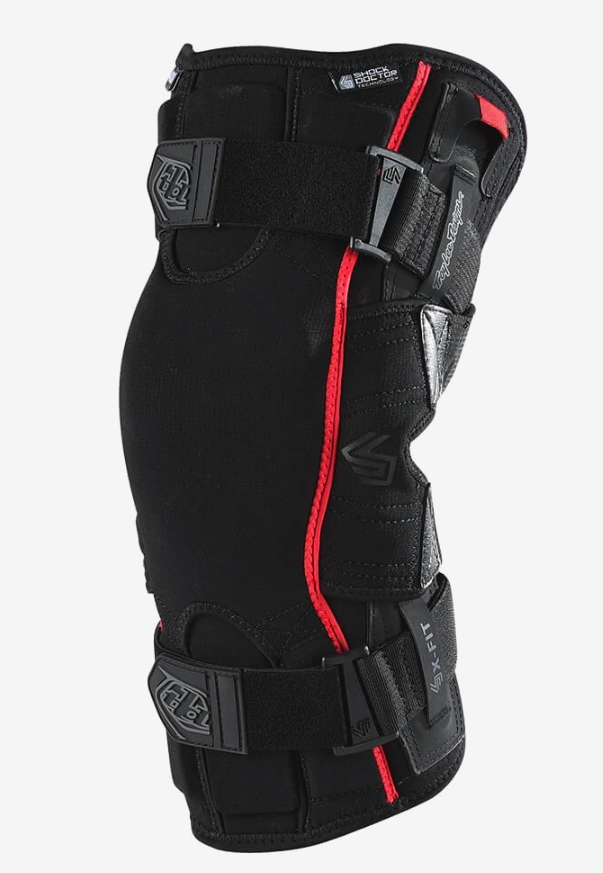 Troy Lee Designs 6400 KNEE BRACE SOLID BLACK